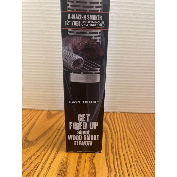 New AMAZE-N 12" Tube BBQ Smoker Grilling 100% Stainless Steel Cook Out Accessory - Picture 1 of 9